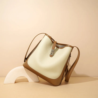 Color blocking 2024 Spring New Simple Commuting Versatile Large Capacity Crossbody Bag