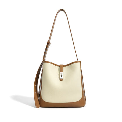 Color blocking 2024 Spring New Simple Commuting Versatile Large Capacity Crossbody Bag