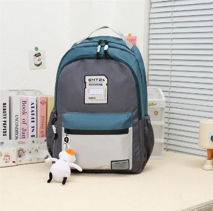 Color-blocking Sports Kids Backpack,Middle Schoolbag Elementary Student Bookbag for Girls&Boys Laptop Backpack Bag