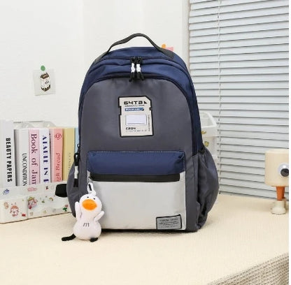 Color-blocking Sports Kids Backpack,Middle Schoolbag Elementary Student Bookbag for Girls&Boys Laptop Backpack Bag