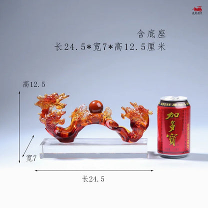 Colored Glass  Nine Dragons Ruyi Ornament A Kind Of Mascot Jade Charm