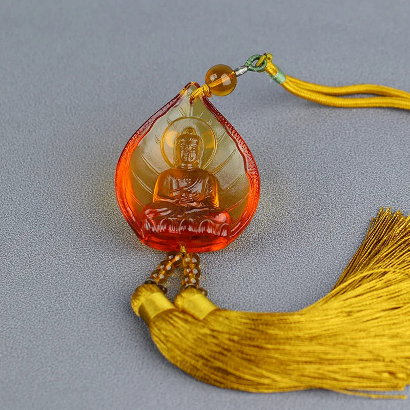 Colored glaze Buddha Pendant Tantra Pendant  Get rid of the disease Medicine Buddha