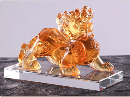 Colored glaze four sacred beasts mythical wild animal brave troops keep away evil spirits ward off evil spirits