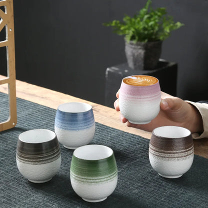 Colorful Ceramic Coffee Cups Household Hand Warmer Tea Cup Ceramics Personal Teacup Porcelain Drinkware Kitchen Dining Bar Home