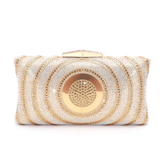 Colorful Circle Pattern Birthday Gift Girl Bags Woman Wedding Bridal Dinner Purse Diamond Evening Bag Crystal Party Prom Handbag