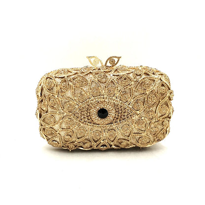 Colorful Evil Eyes Woman Crystal Clutch Bags For Female Party Banquet Cocktail Diamond Evening Purse Lady Luxury Fashion Handbag