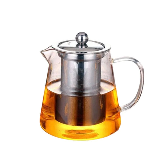 Colorful Heat-resistant Glass Teapot 550ml with Filtertea Pot Can Be Heated Directly on Fire Strainer Heat Coffee Pot Kettle