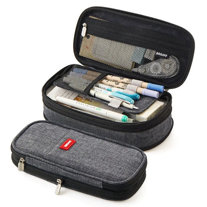 Colorful Large Storage Pencil Case Pen Bag with Zipper Big Capacity Pouch Organizer for Office Travel Holder Box