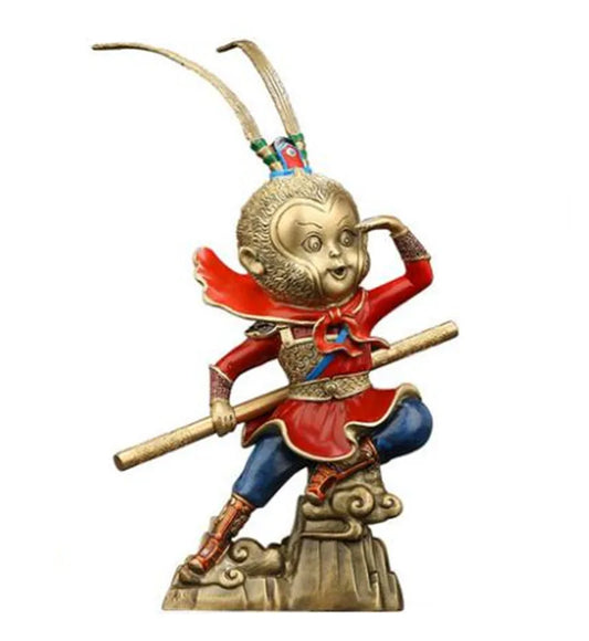 Colorful copper Sun Wukong statue placed pieces of Feng Shui home  decoration hotel office family decoration accessories monkey