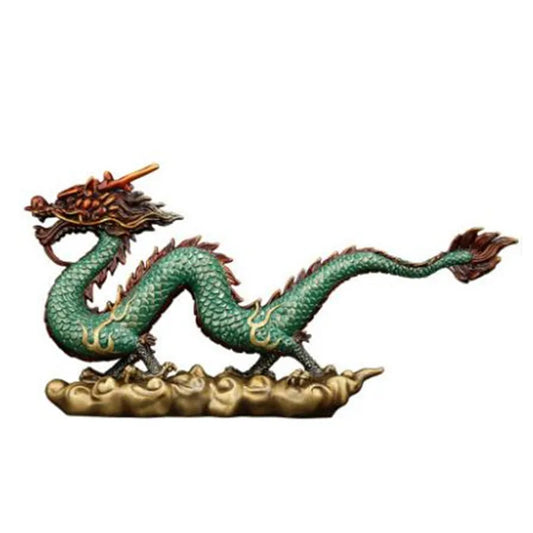 Colorful copper dragon statue placed pieces of Feng Shui home decoration decoration hotel office family decoration accessories