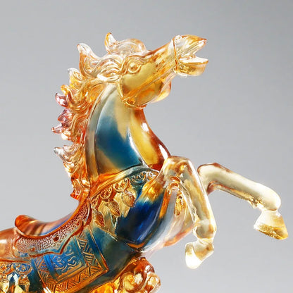 Coloured Glaze Horse Ornament Crafts Decoration Gift