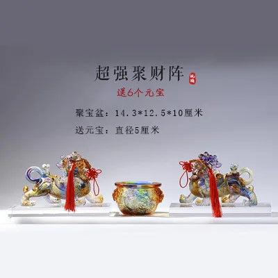 Coloured glaze Brave Troops Ornament pixiu Fortune Array