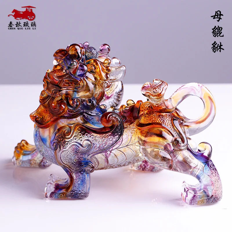 Coloured glaze Brave Troops Ornament pixiu Fortune Array