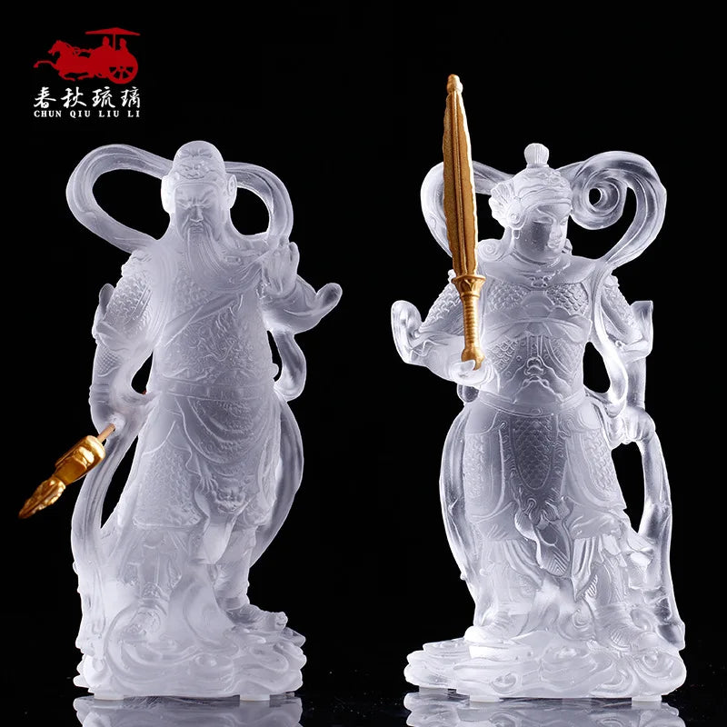 Coloured glaze  Buddha Statue Skanda Guardian General Deva Guangong Kalan Bodhisattva The Four Heavenly kings door god