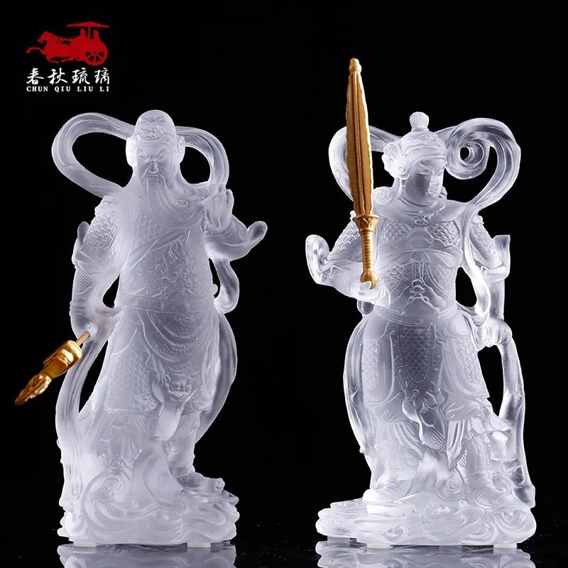 Coloured glaze  Buddha Statue Skanda Guardian General Deva Guangong Kalan Bodhisattva The Four Heavenly kings door god