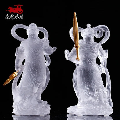 Coloured glaze  Buddha Statue Skanda Guardian General Deva Guangong Kalan Bodhisattva The Four Heavenly kings door god