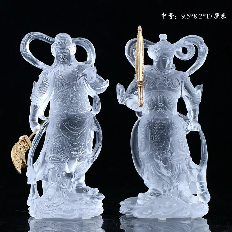 Coloured glaze  Buddha Statue Skanda Guardian General Deva Guangong Kalan Bodhisattva The Four Heavenly kings door god