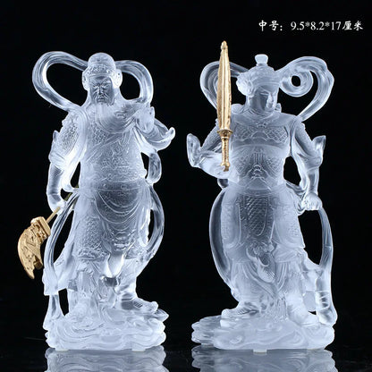 Coloured glaze  Buddha Statue Skanda Guardian General Deva Guangong Kalan Bodhisattva The Four Heavenly kings door god