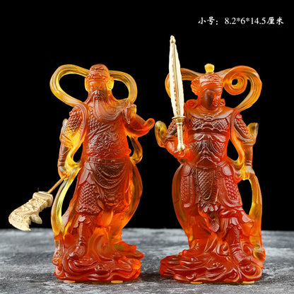 Coloured glaze  Buddha Statue Skanda Guardian General Deva Guangong Kalan Bodhisattva The Four Heavenly kings door god