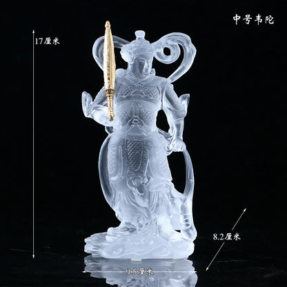 Coloured glaze  Buddha Statue Skanda Guardian General Deva Guangong Kalan Bodhisattva The Four Heavenly kings door god
