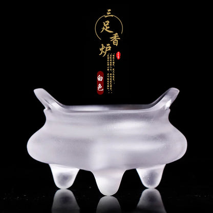 Coloured glaze Buddha hall ornament three-legged censer Xuande stove of Ming Dynasty incense stick incense burner