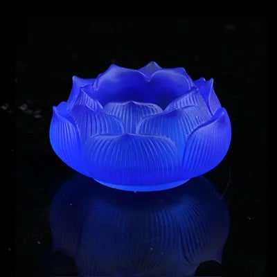 Coloured glaze Buddha lotus candle holder home decoration Buddhist supplies Buddha's Tribute Lamp Ghee for lamp