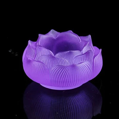 Coloured glaze Buddha lotus candle holder home decoration Buddhist supplies Buddha's Tribute Lamp Ghee for lamp