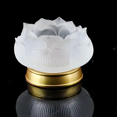 Coloured glaze Buddha lotus candle holder home decoration Buddhist supplies Buddha's Tribute Lamp Ghee for lamp