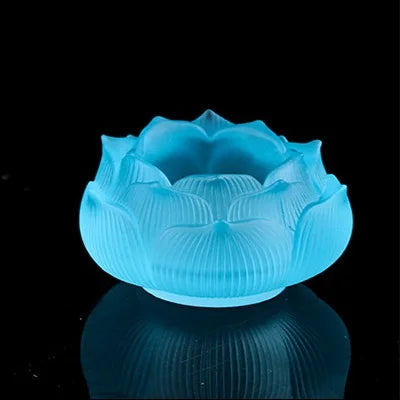 Coloured glaze Buddha lotus candle holder home decoration Buddhist supplies Buddha's Tribute Lamp Ghee for lamp
