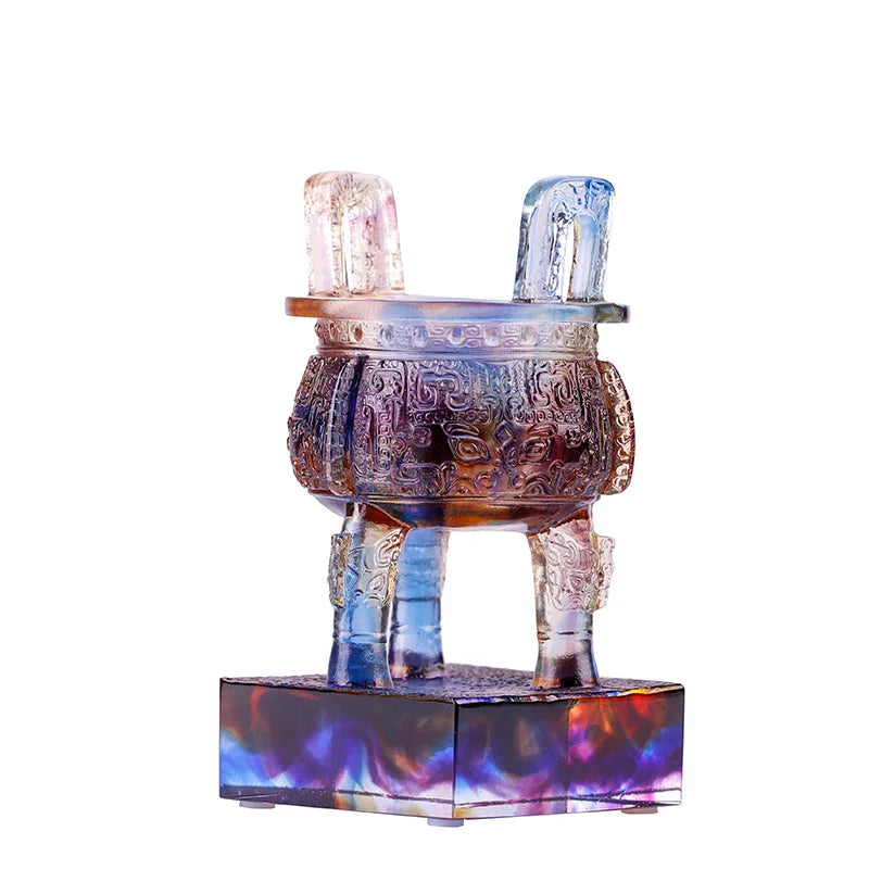 Coloured glaze Ding ancient cooking vessel The heavy weapon of the country is the symbol of the regime