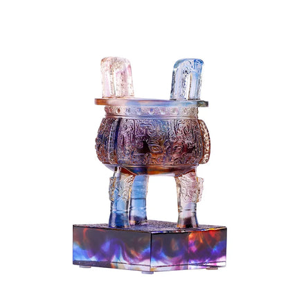 Coloured glaze Ding ancient cooking vessel The heavy weapon of the country is the symbol of the regime