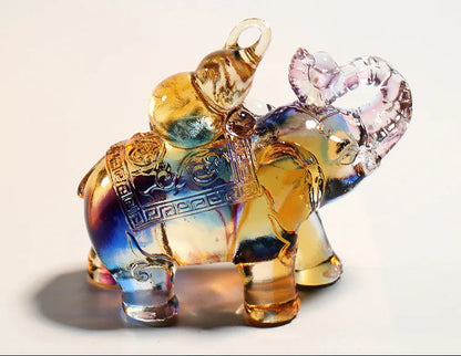 Coloured glaze Elephant blessing elephant ornament Home Decorations Chinese crafts