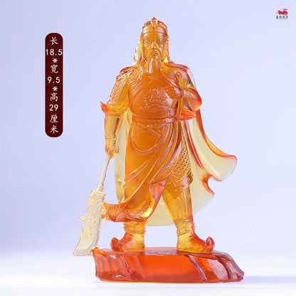 Coloured glaze GuanGong Decoration Guan Erye God of Wealth statue decorate Recruit Wealth Treasure Crafts Opening Ceremony