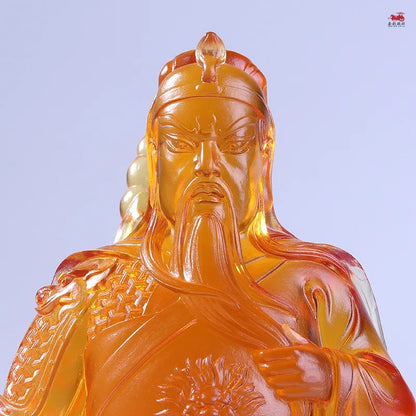 Coloured glaze GuanGong Decoration Guan Erye God of Wealth statue decorate Recruit Wealth Treasure Crafts Opening Ceremony