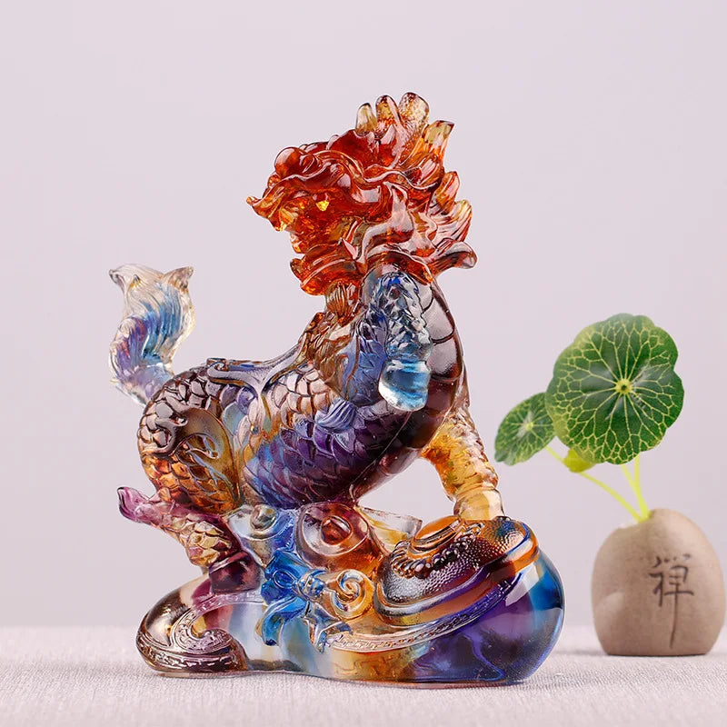 Coloured glaze Kirin Bringing good luck to the owner New store opening Gift