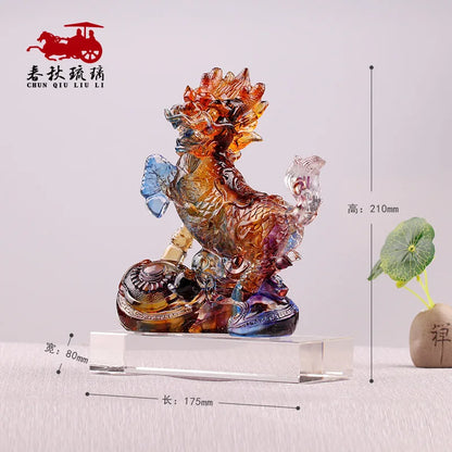 Coloured glaze Kirin Bringing good luck to the owner New store opening Gift