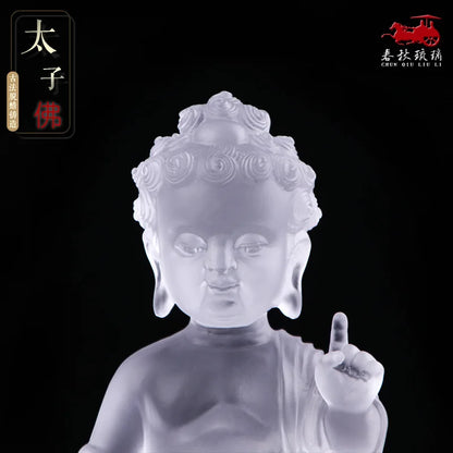 Coloured glaze Prince Buddha Ornament Bhagavate Sakyamuni worship baby buddha Buddha baby face