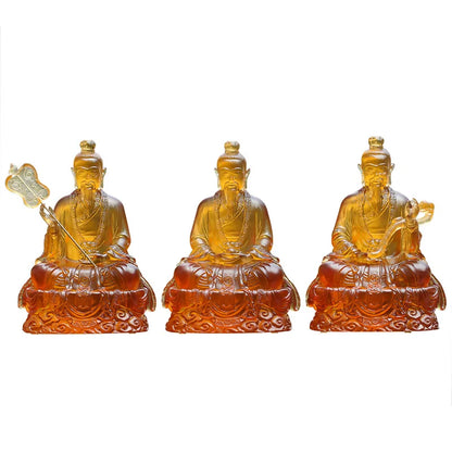 Coloured glaze Three Pristine Ones Taoism  Primeval Lord of Heaven Heavenly Lord of Numinous Treasure  Heavenly Lord Dao Virtue