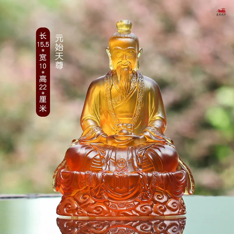 Coloured glaze Three Pristine Ones Taoism  Primeval Lord of Heaven Heavenly Lord of Numinous Treasure  Heavenly Lord Dao Virtue