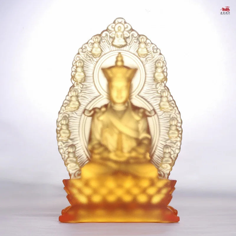 Coloured glaze Tower Five Buddha Crown Dizang Bodhisattva Decoration Buddha statue Home Furnishing Ksitigarbha Bodhisattva
