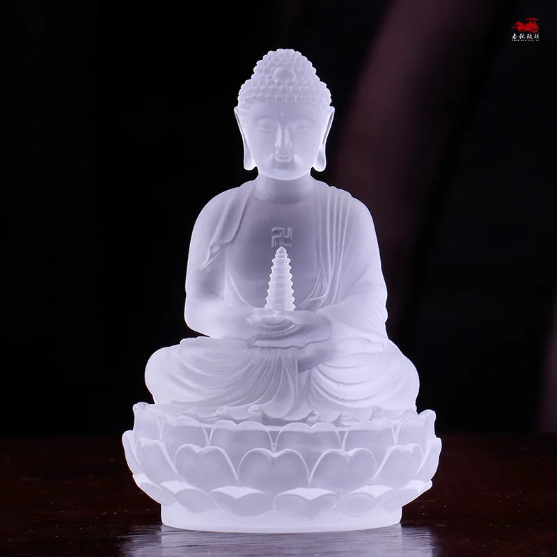Coloured glaze Tuota Medicine Buddha Exotoric Buddhism Pharmacist Tathagata Seven Buddha Ornament crafts