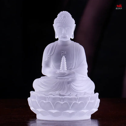 Coloured glaze Tuota Medicine Buddha Exotoric Buddhism Pharmacist Tathagata Seven Buddha Ornament crafts