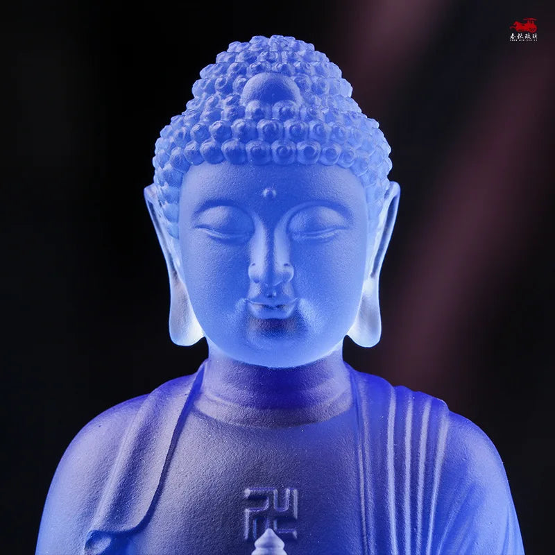 Coloured glaze Tuota Medicine Buddha Exotoric Buddhism Pharmacist Tathagata Seven Buddha Ornament crafts