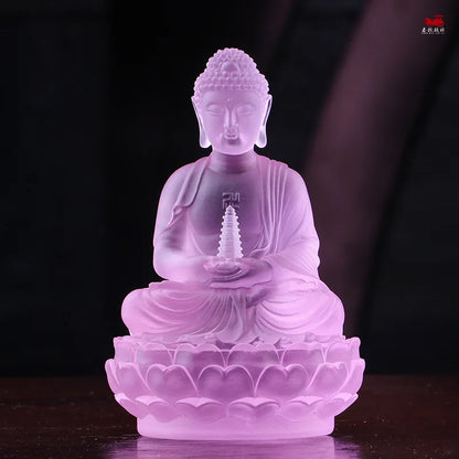 Coloured glaze Tuota Medicine Buddha Exotoric Buddhism Pharmacist Tathagata Seven Buddha Ornament crafts