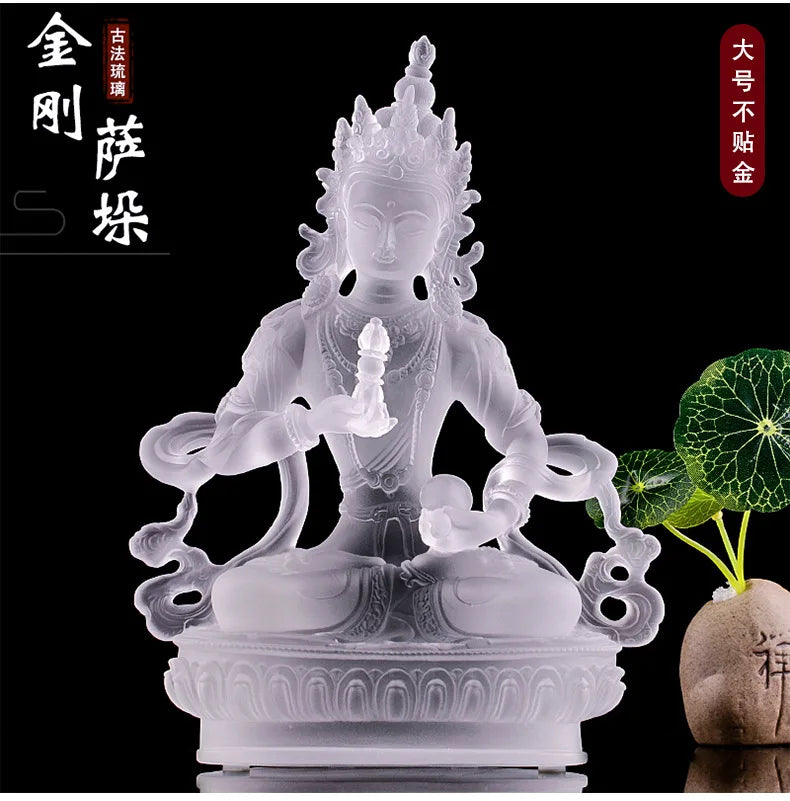 Coloured glaze Vajrasattva Buddha Statue Buddhist statues of gilded deities Tibetan buddhist home decoration