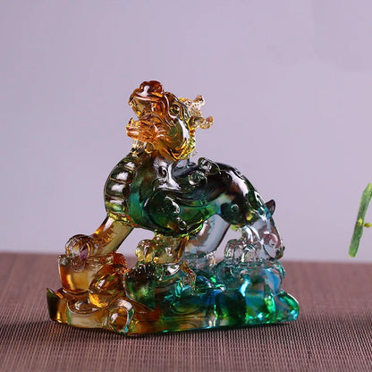 Coloured glaze brave troops; fabulous wild beast gift plutus, prosperous wealth and peace of god beast. Home Decoration