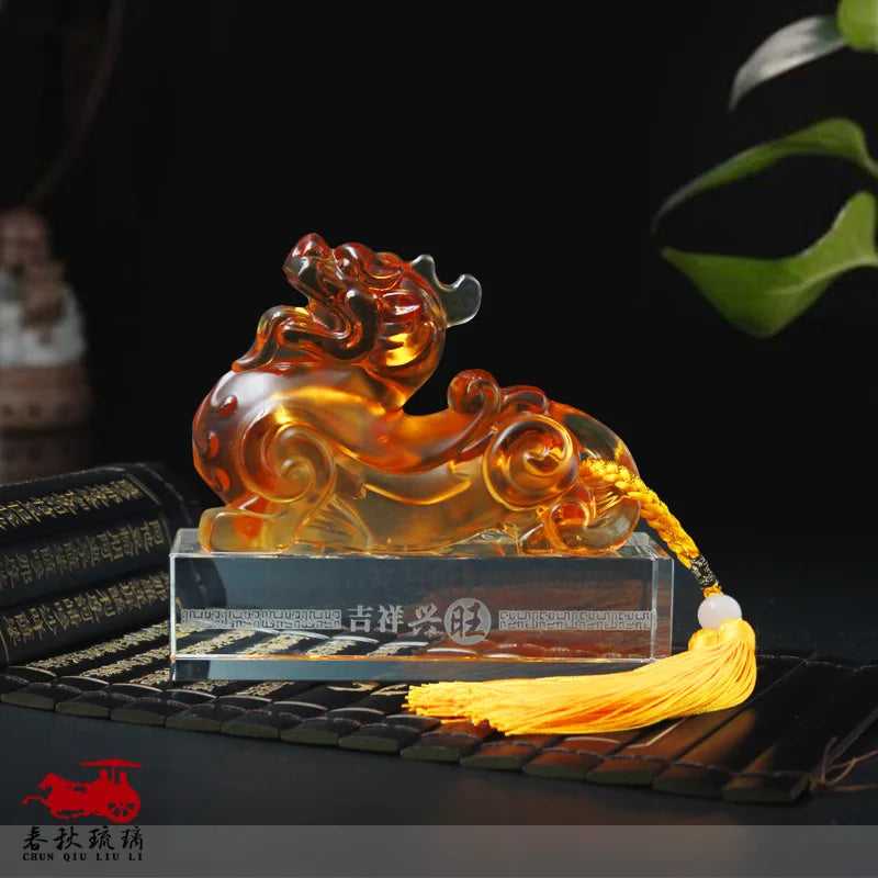 Coloured glaze crafts brave troops mythical beast fabulous wild beast a mythical wild animal
