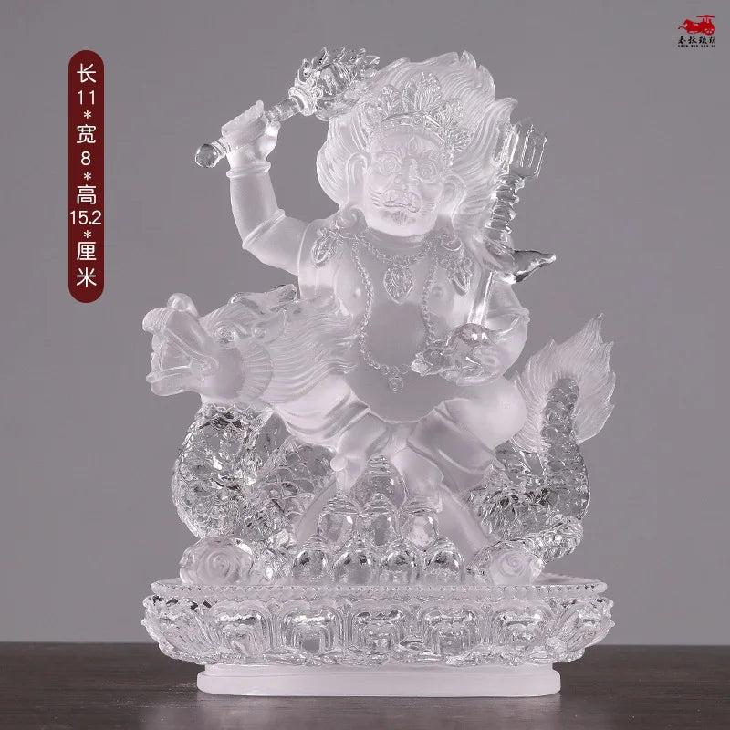 Coloured glaze five colors God of Wealth Buddha Statue Ornament Tibetan Buddhism Tantric Buddha statue