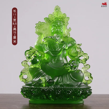 Coloured glaze five colors God of Wealth Buddha Statue Ornament Tibetan Buddhism Tantric Buddha statue