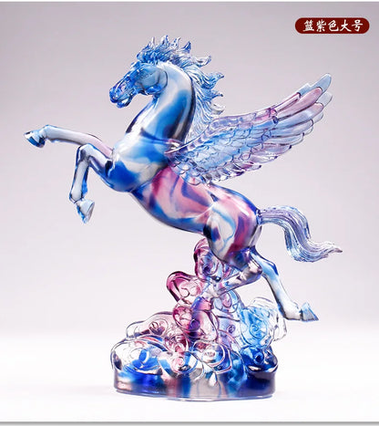 Coloured glaze horse ornament horse to success Pegasus Home Decor gift creative crafts